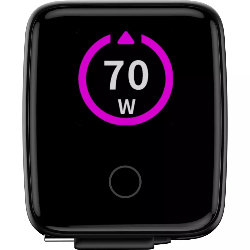 InLine USB napájací zdroj, 70 W, GaN, USB-C PD + USB-A QC, kábel 60 cm, čierny