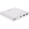 InLine USB napájací zdroj, GaN nabíjačka, 4-násobná, 2x USB-C + 2x USB-A, 120W, biela