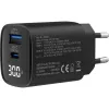 InLine USB PD napájací zdroj, GaN nabíjačka, 2 porty, USB-C + USB-A, 30W, s displejom