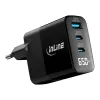 InLine USB PD napájací zdroj, GaN nabíjačka, 3-násobná, USB-C + USB-A, 65 W, s displejom