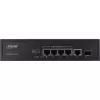 Neřízený switch InLine PoE+ Gigabit Network Switch 5 portov 4x PoE+ 1x SFP 1 Gb/s desktop