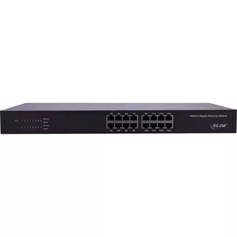 InLine Gigabit Network Switch 16 portov, 1 Gb/s, 19