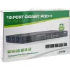 InLine PoE+ Gigabit sieťový switch 24 port, 1 Gb/s, 2xSFP, 19 inch 1HE (vrátane držiakov)