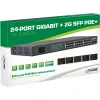 InLine PoE+ Gigabit Network Switch 24 portov, 1 Gb/s, 2x SFP, 19