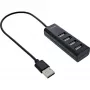 InLine USB 2.0 4-portový hub, Type-A konektor samec na 4x Type-A konektor samica, čierny, 30 cm, tenký