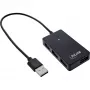 InLine USB 2.0 4-portový hub, Type-A konektor samec na 4x Type-A konektor samica, čierny, 30 cm