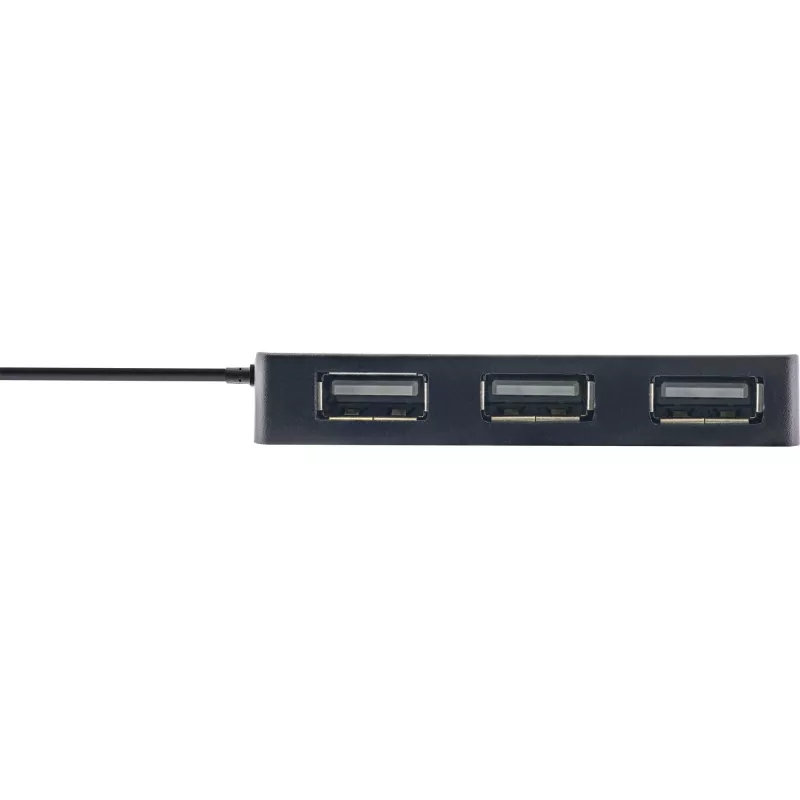 InLine USB 2.0 4-portový hub, Type-A konektor samec na 4x Type-A konektor samica, čierny, 30 cm