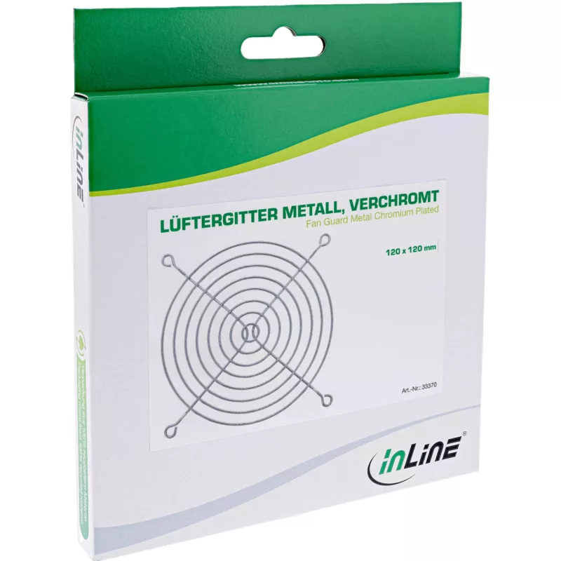 InLine mriežka na ochranu ventilátora kov pochrómovaná, 120x120 mm