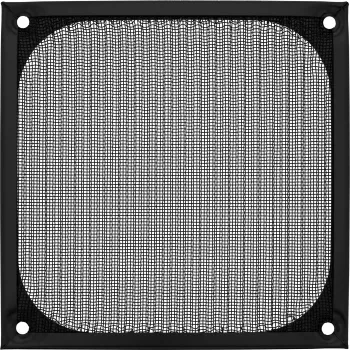 InLine mriežka ventilátora hliníkový filter, čierny, 120x120mm