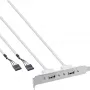 InLine záslepka slotu 2x USB 2.0 Type-A konektor samica na 2x 5-pin interný header 0,3m