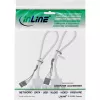InLine záslepka slotu 2x USB 2.0 Type-A konektor samica na 2x 5-pin interný header 0,3m