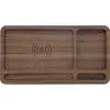 Organizér InLine WoodCharge s Qi nabíjacou plochou a USB napájacím zdrojom