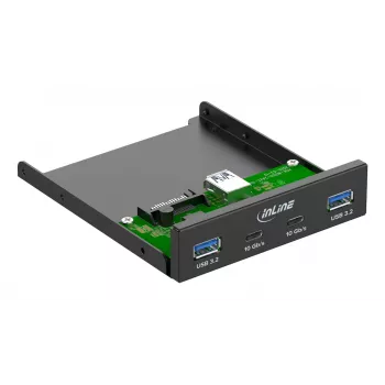InLine 33456C záslepka pozície pre mechaniku 8,89 cm (3,5 palca) záslepka I/O portov čierna