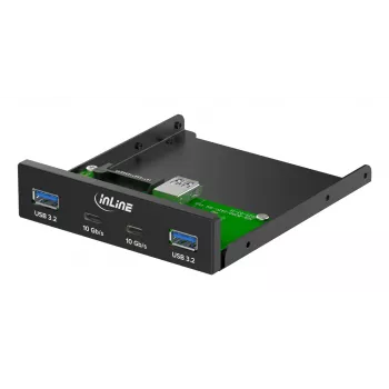 InLine 33456C záslepka pozície pre mechaniku 8,89 cm (3,5 palca) záslepka I/O portov čierna