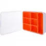 InLine Krabička na drobný materiál, 7 priehradiek, 180 x 140 x 40 mm, oranžová