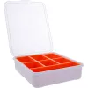 InLine Krabička na drobný materiál, 7 priehradiek, 180 x 140 x 40 mm, oranžová