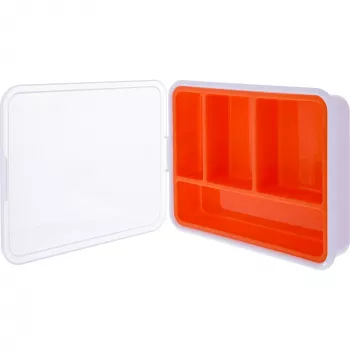 InLine Krabička na malé množstvá, 4 priehradky, 180x140x40mm, oranžová