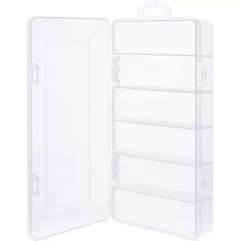 InLine Krabička na drobné diely, 6 priehradiek, 206x107x33mm, priehľadná