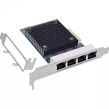 InLine Quad Gigabit sieťová karta, 4x RJ45 2,5 Gbit/s, PCIe x4, vrát. LP záslepky