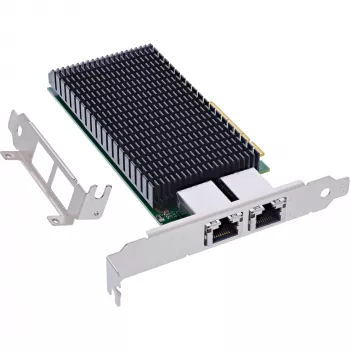 InLine Dual 10-Gigabit sieťová karta, 2x RJ45 10Gb/s, PCIe x8, vrát. LP držiaka