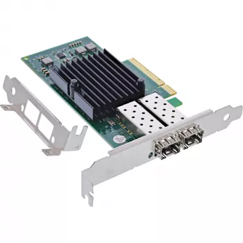 InLine Dual 10 Gigabit sieťová karta, 2x SFP+, PCIe x8, vrát. LP záslepky