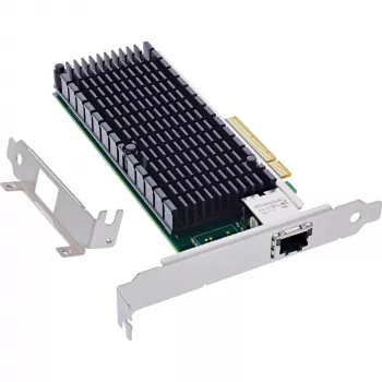 InLine 10-Gigabit sieťová karta, 1x RJ45 10Gb/s, PCIe x8, vrát. LP záslepky