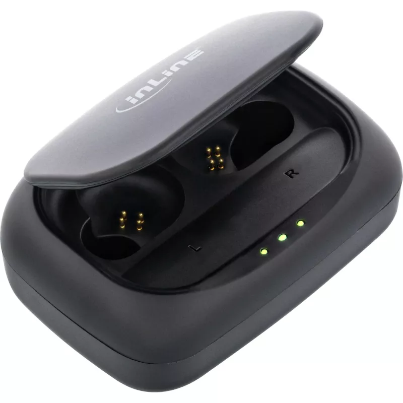 InLine PURE Air TWS, Bluetooth in-ear slúchadlá s Qi puzdrom powerbank