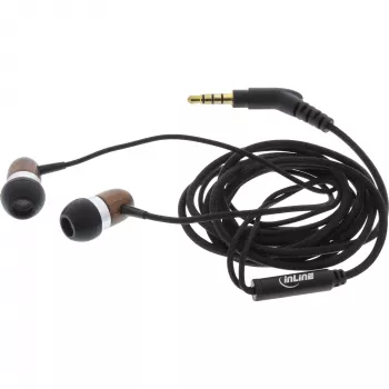 Slúchadlá InLine woodin-ear in-ear headset