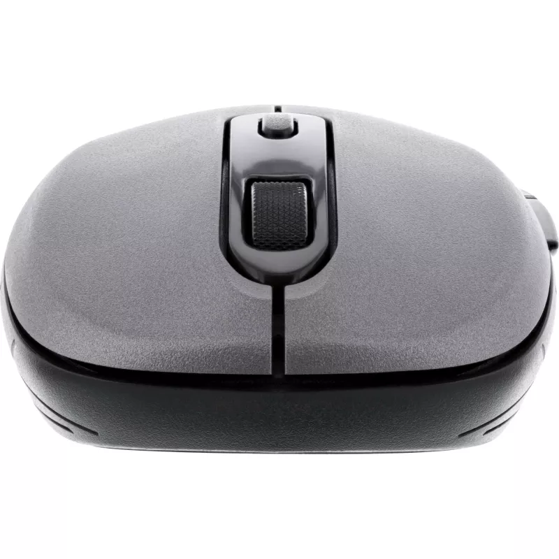InLine Myš 3-in-1, Bluetooth + 2x 2,4 GHz, 5 tlačidiel, optická, sivá/čierna
