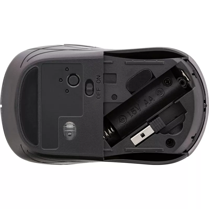 InLine Myš 3-in-1, Bluetooth + 2x 2,4 GHz, 5 tlačidiel, optická, sivá/čierna