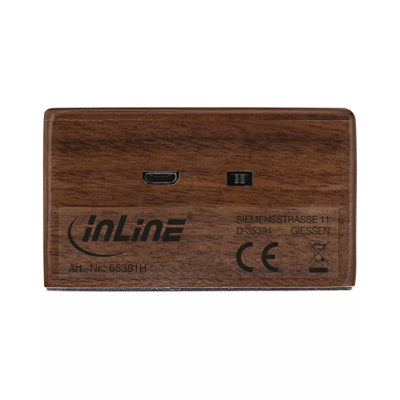 InLine woodbrick, indukčný reproduktor v pravom drevenom puzdre