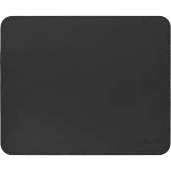 InLine podložka pod myš Premium PU koža čierna, 255x220x3mm