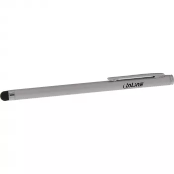 InLine stylus, pero pre dotykové obrazovky smartfónov a tabletov, strieborné
