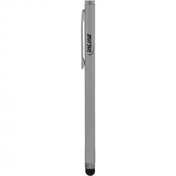 InLine stylus, pero pre dotykové obrazovky smartfónov a tabletov, strieborné