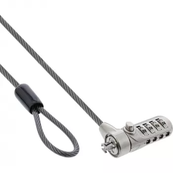 InLine bezpečnostný zámok na notebook s číselnou kombináciou 4,4 mm x 2 m