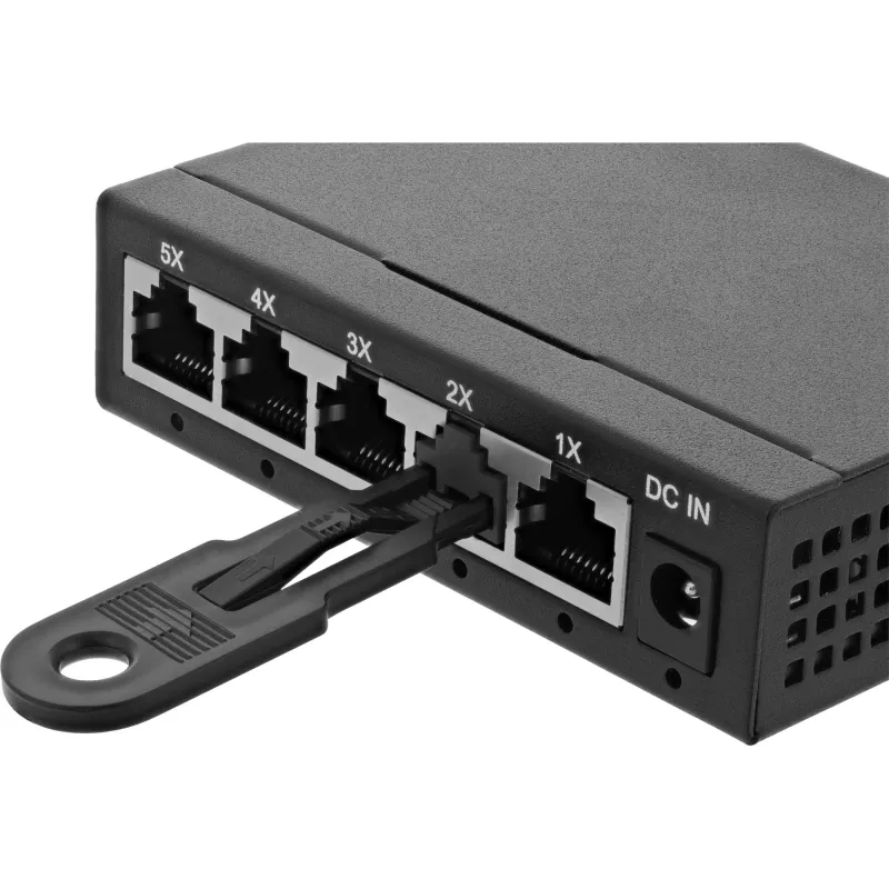 InLine RJ45 portblocker, štartovacia sada s 10 blokátormi a kľúčom, čierna