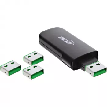 InLine 20-kusové doplnenie pre USB portblocker zelené 55723N