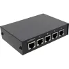 InLine RJ45 prepínač manuálny 1 na 4, 5x RJ45 konektor samica Fast Ethernet