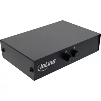 InLine sériový prepínač manuálny 2-port RS232 9-pól Sub-D káblový
