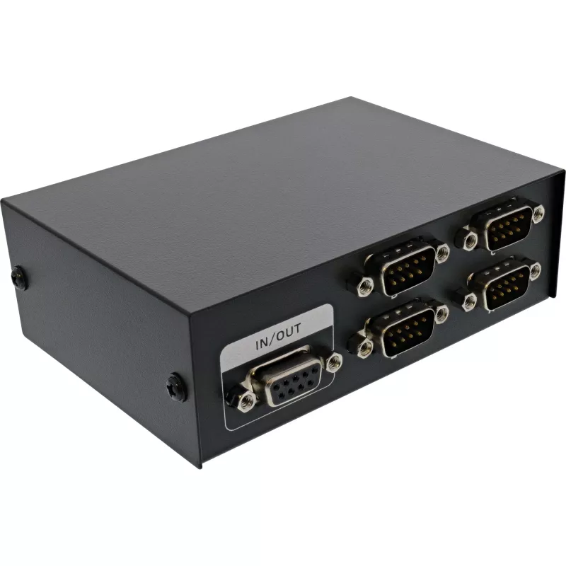 InLine sériový prepínač manuálny 4-port RS232 9-pól Sub-D káblový