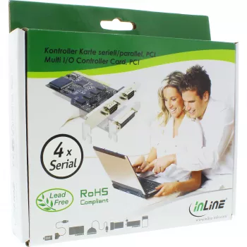 InLine PCI Multi I/O radič karta 4 DB9 sériové porty