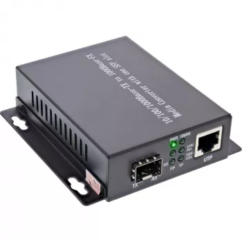 InLine sieťový media konvertor 10/100/1000Mb/s TP na SFP FO, MM, 550m