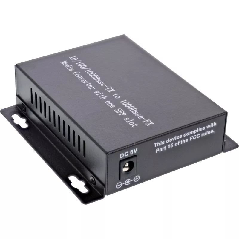 InLine sieťový media konvertor 10/100/1000 Mb/s TP na SFP FO, SM, 20 km