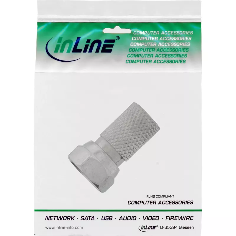 InLine F-konektor samec pre koaxiálny kábel s plášťom 7,5 mm