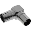 InLine anténny koaxiálny adapter IEC konektor samec na konektor samica zahnutý kov 69915M
