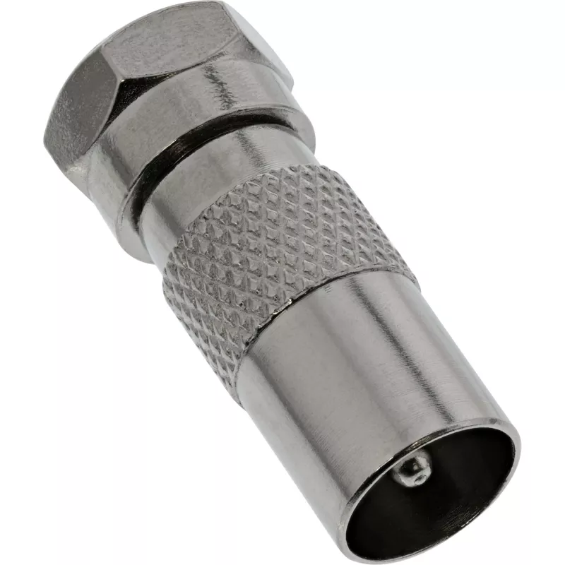 InLine koaxiálny adapter F konektor samec SAT na IEC konektor samec anténa