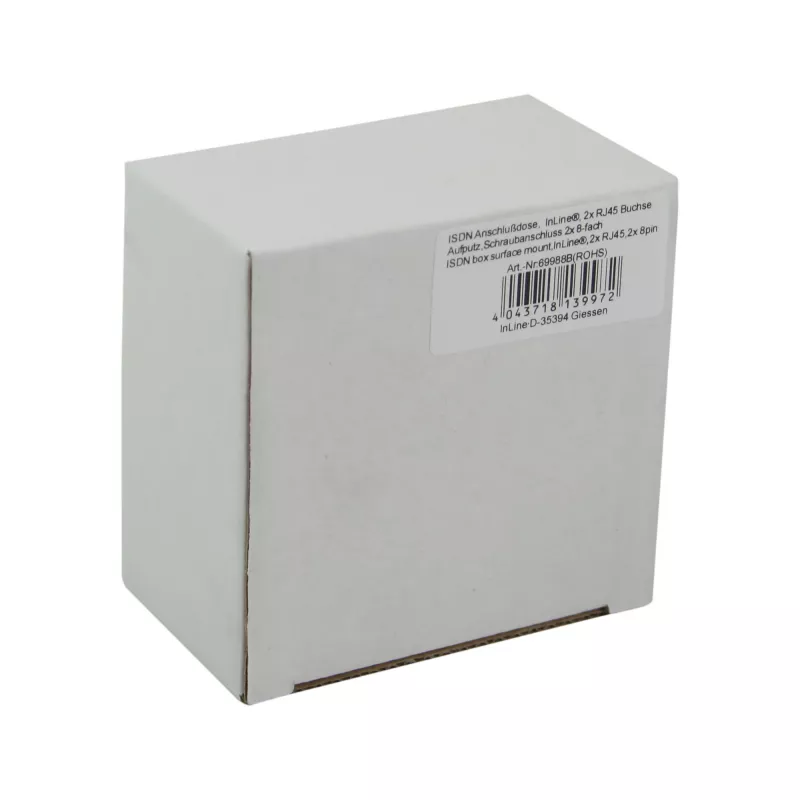 InLine ISDN nástenná zásuvka 2x RJ45 konektor samica 2x 8 port 69988B