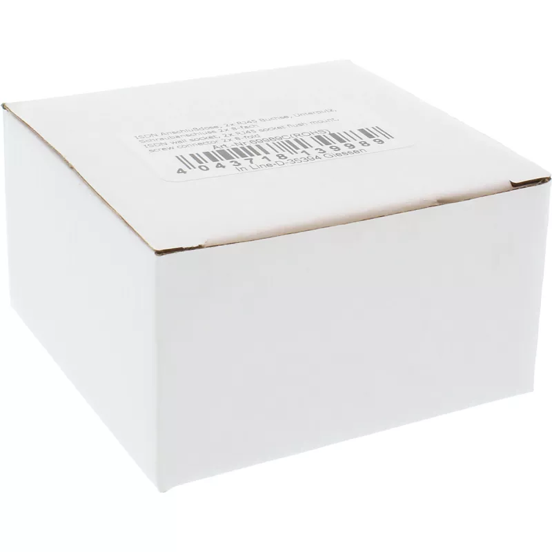 InLine ISDN nástenná zásuvka 2x RJ45 konektor samica 2x 8 port 69989C