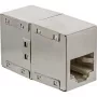 InLine Cat.5e adapter úplne tienený kov 2x RJ45 konektor samica-samica priamy