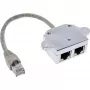 InLine Cat.5e ISDN T-adapter RJ45 konektor samec na 2x RJ45 konektor samica 15 cm